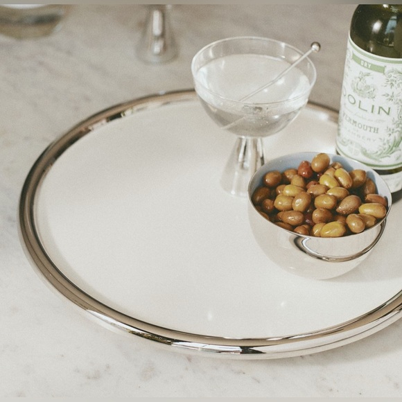 Anthropologie Arlo Chip & Dip Stainless Steel Platter NWT - Picture 3 of 11